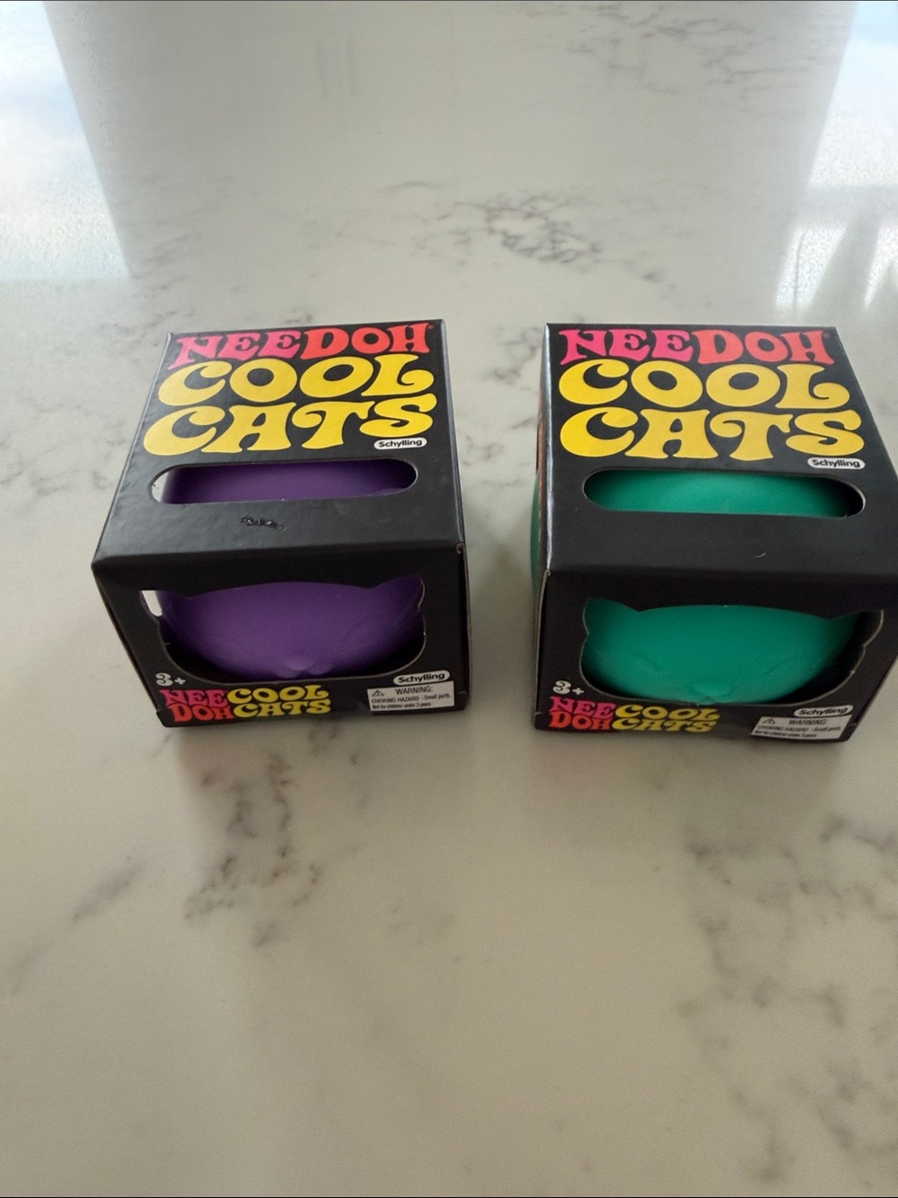 Needoh Cool Cats Squeeze Toy - Purple and Teal